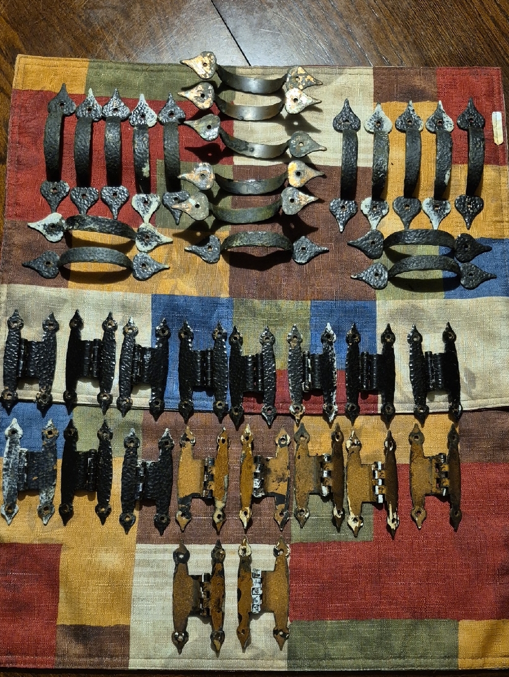 Vintage Hammered Hinges And Handles